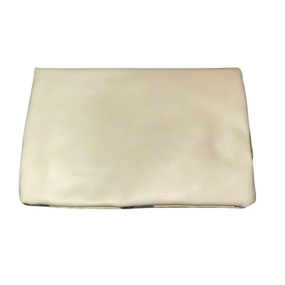 Rachel‎ Pally Floral Foldover Clutch Cream Vegan Leather NWT